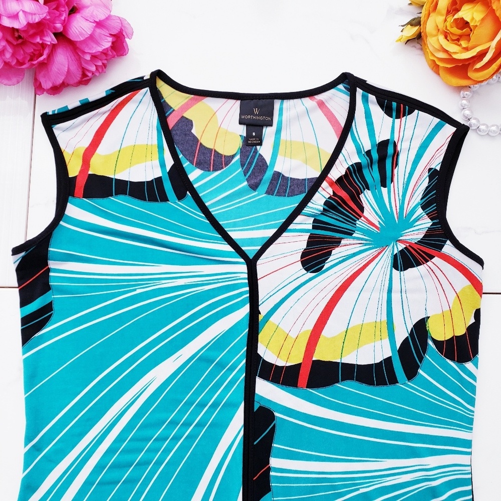 Multi-Color Sleeveless Top | Size Small - Picture 4 of 9